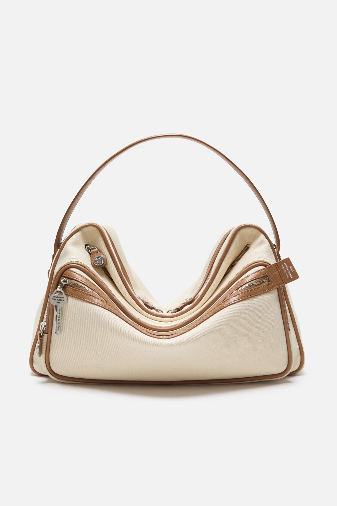 Camero Camera Canvas Bag - Cream beige/brown