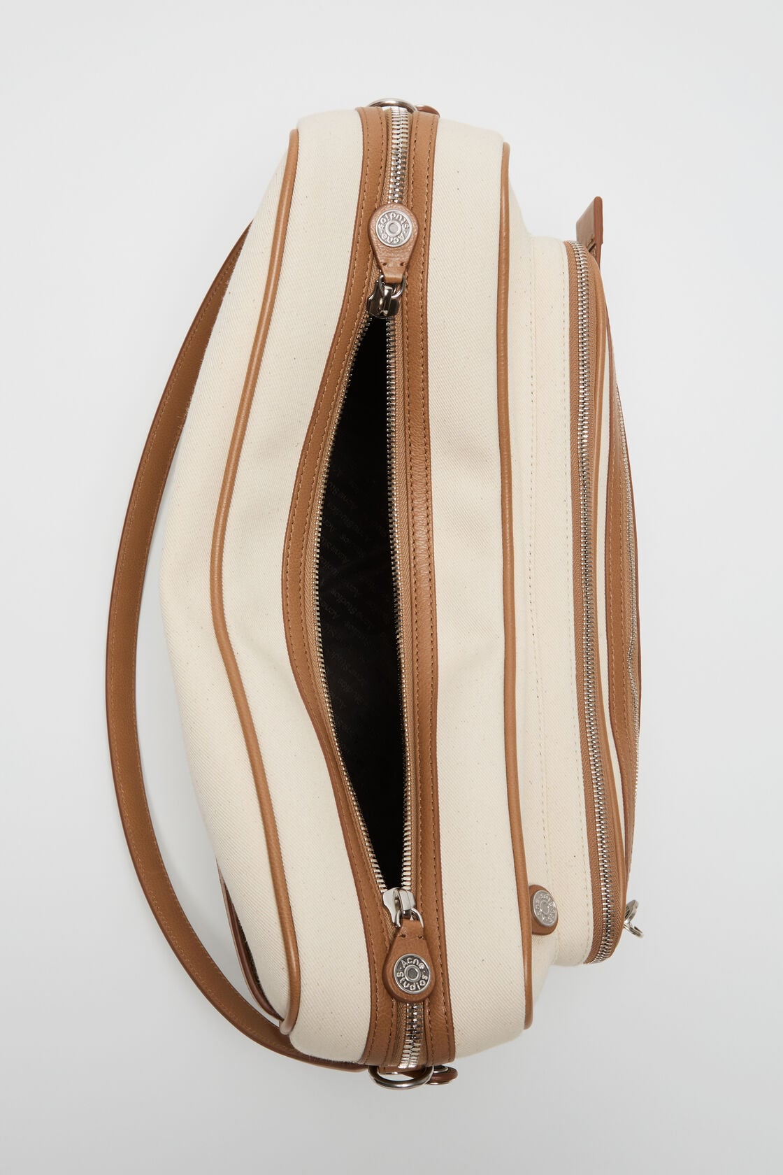 Camero Camera Canvas Bag - Cream beige/brown