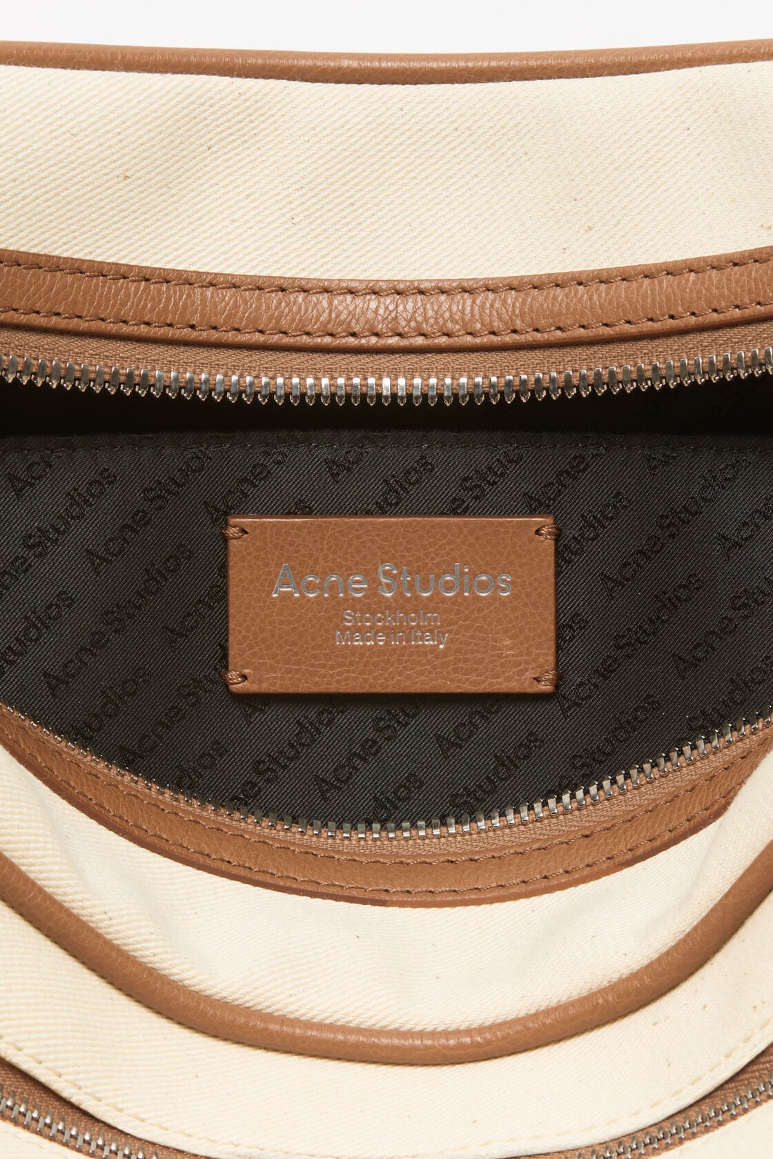 Camero Camera Canvas Bag - Cream beige/brown