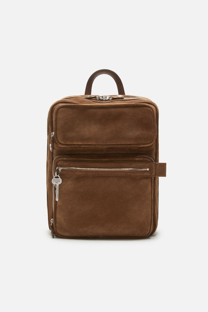 Camero Gym Suede Backpack - Cognac brown