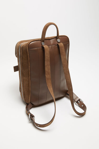 Camero Gym Suede Backpack - Cognac brown