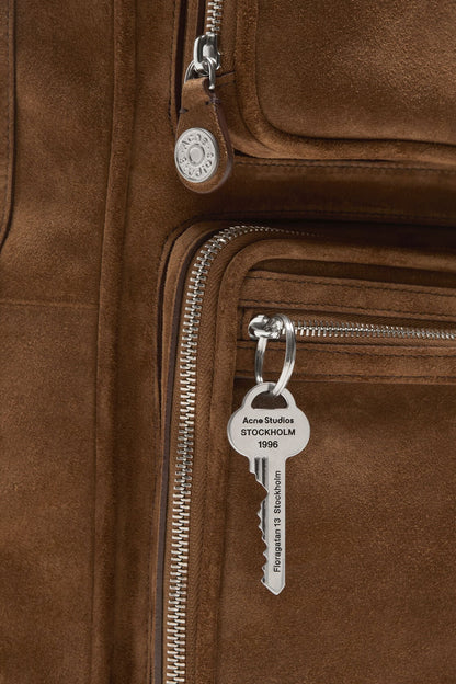 Camero Gym Suede Backpack - Cognac brown