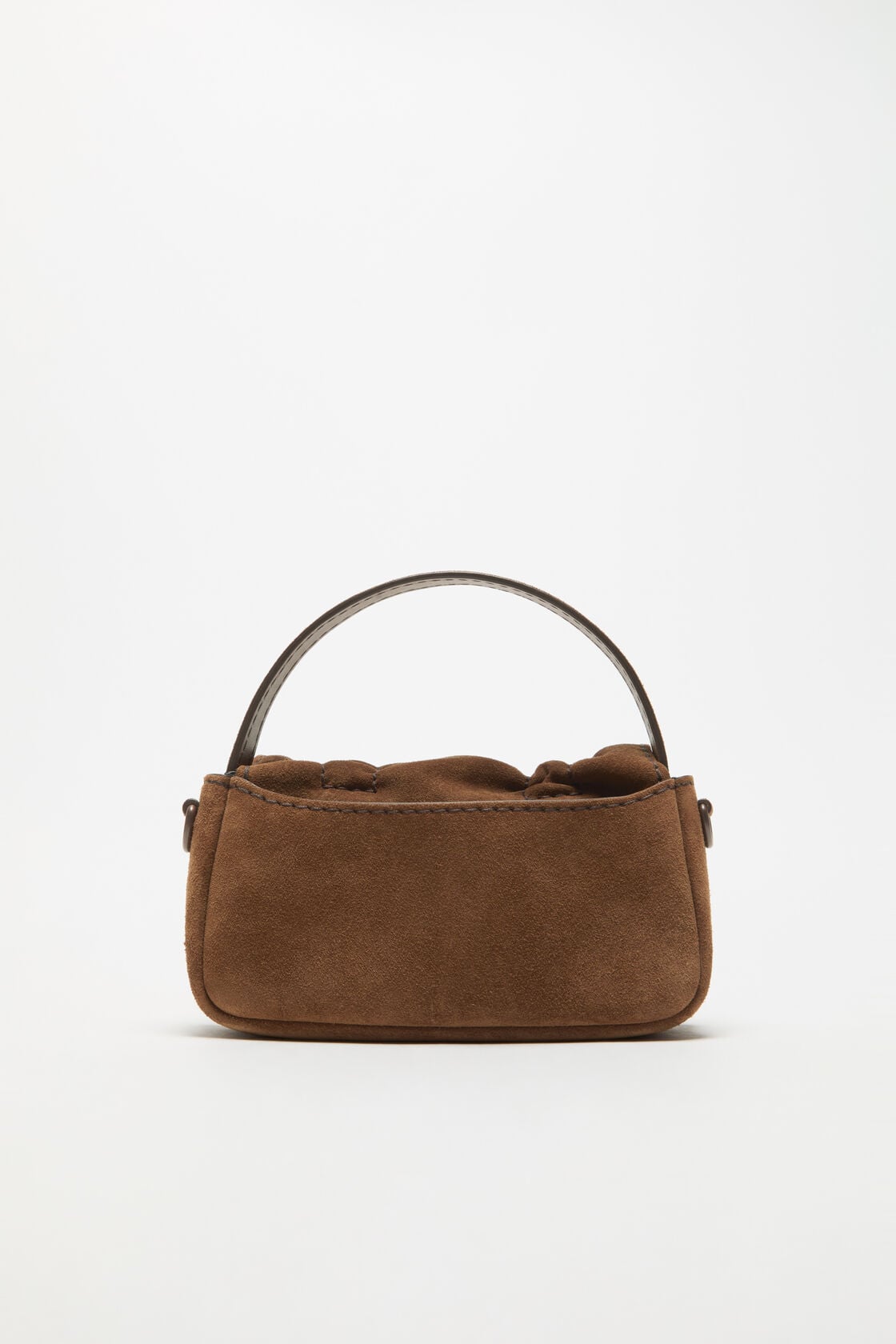 Multipocket suede micro bag - Cognac brown