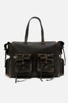 Dark brown/beige