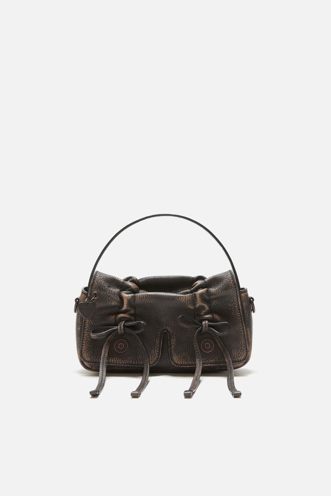 Multipocket micro bag - Dark brown/beige