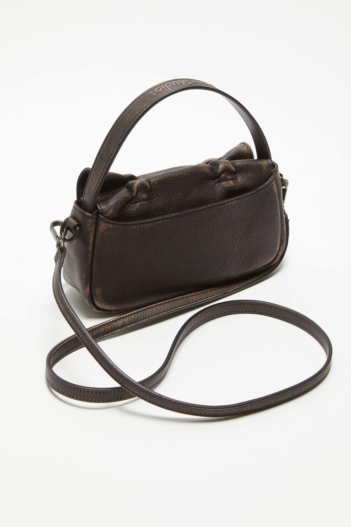 Multipocket micro bag - Dark brown/beige