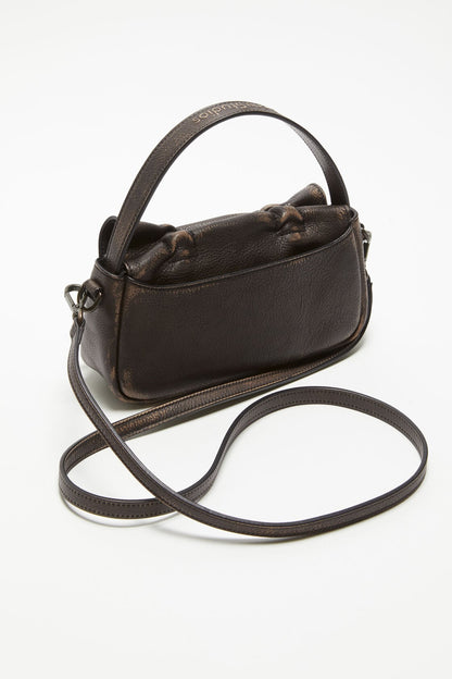 Multipocket micro bag - Dark brown/beige