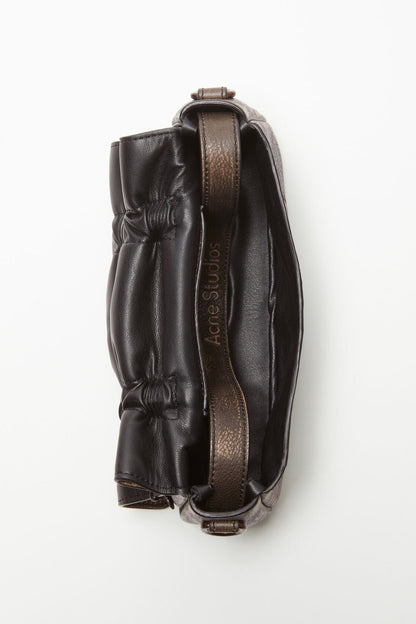 Multipocket micro bag - Dark brown/beige