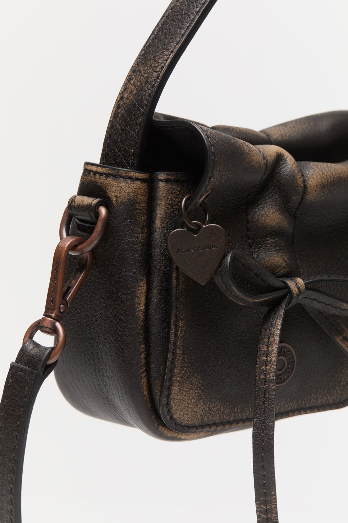 Multipocket micro bag - Dark brown/beige
