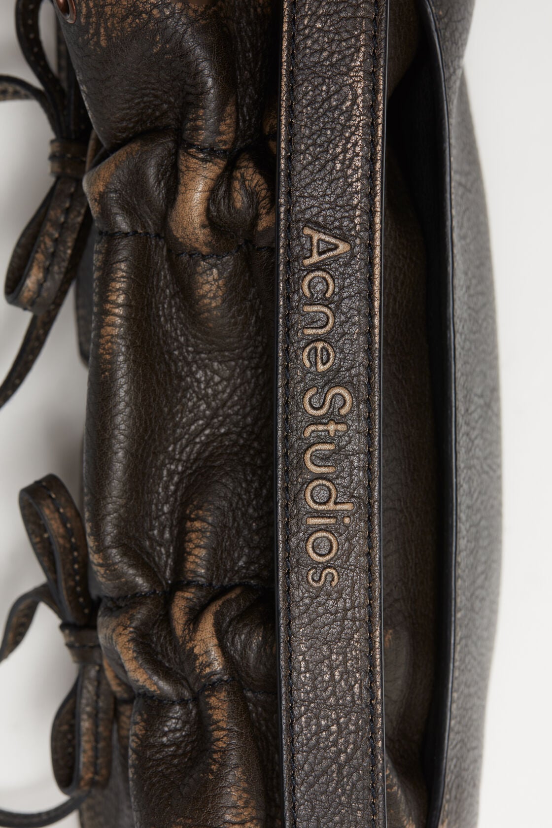 Multipocket micro bag - Dark brown/beige