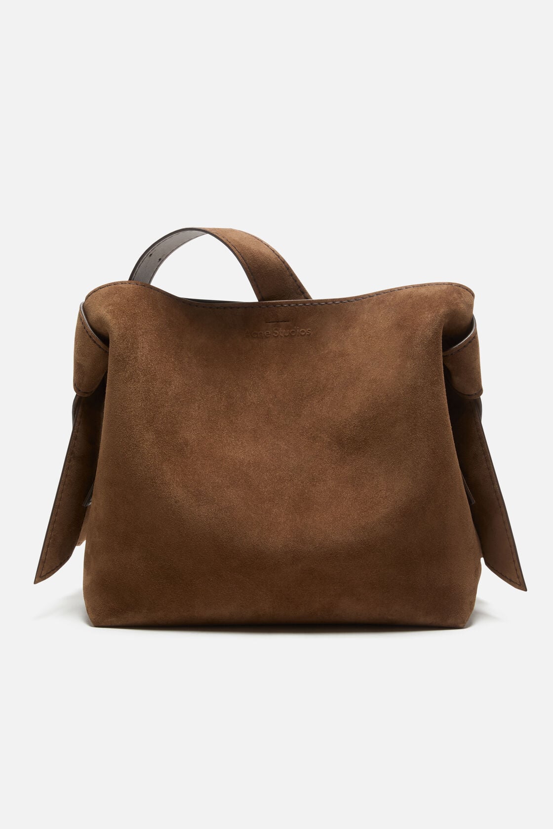 Musubi suede midi bag - Cognac brown