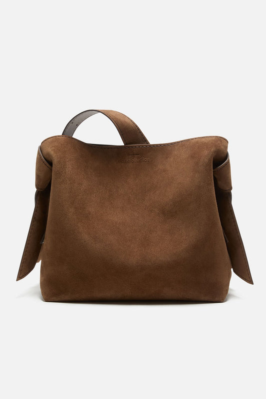 Musubi suede midi bag - Cognac brown