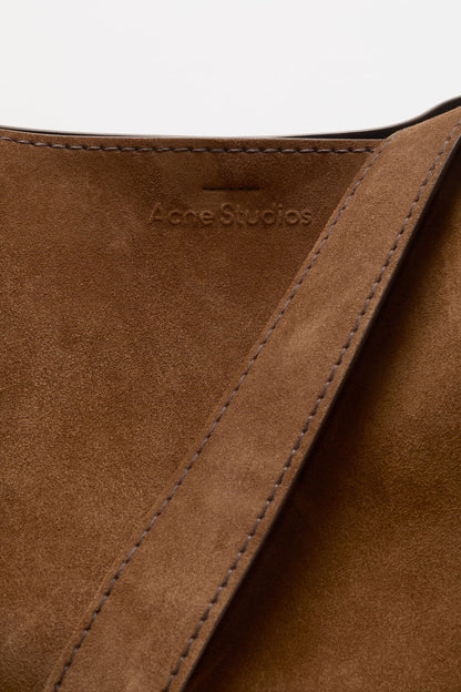 Musubi suede midi bag - Cognac brown