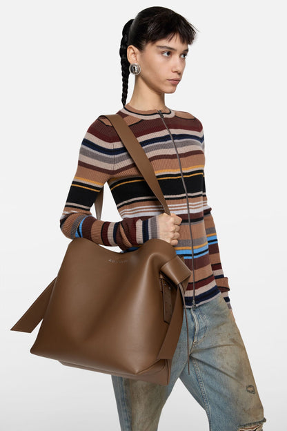 Musubi midi shoulder bag - Camel brown