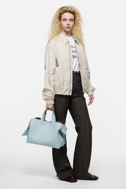 Musubi leather tote - Dusty blue