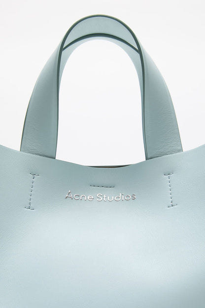 Musubi leather tote - Dusty blue