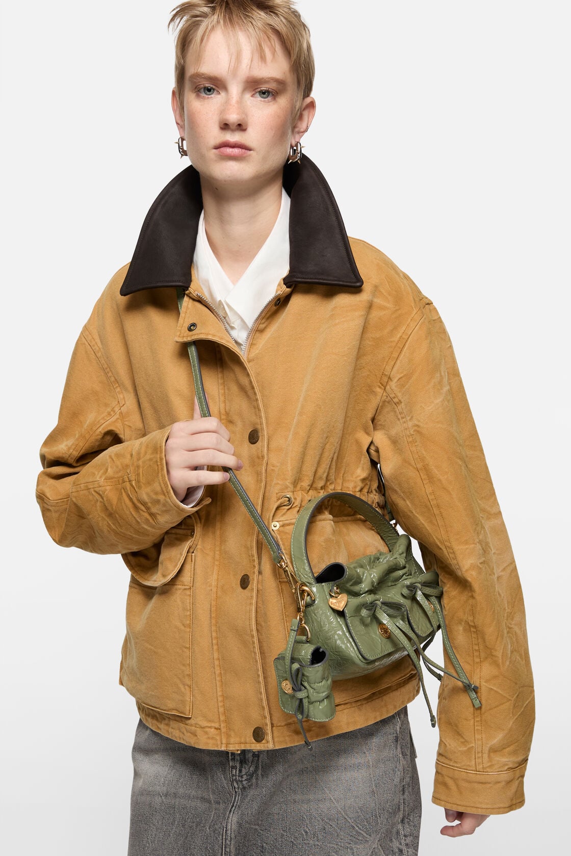 Multipocket headphones case - Wheat green