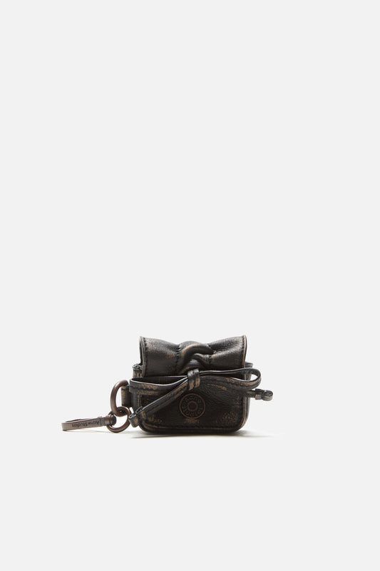 Multipocket headphones case - Dark brown/beige