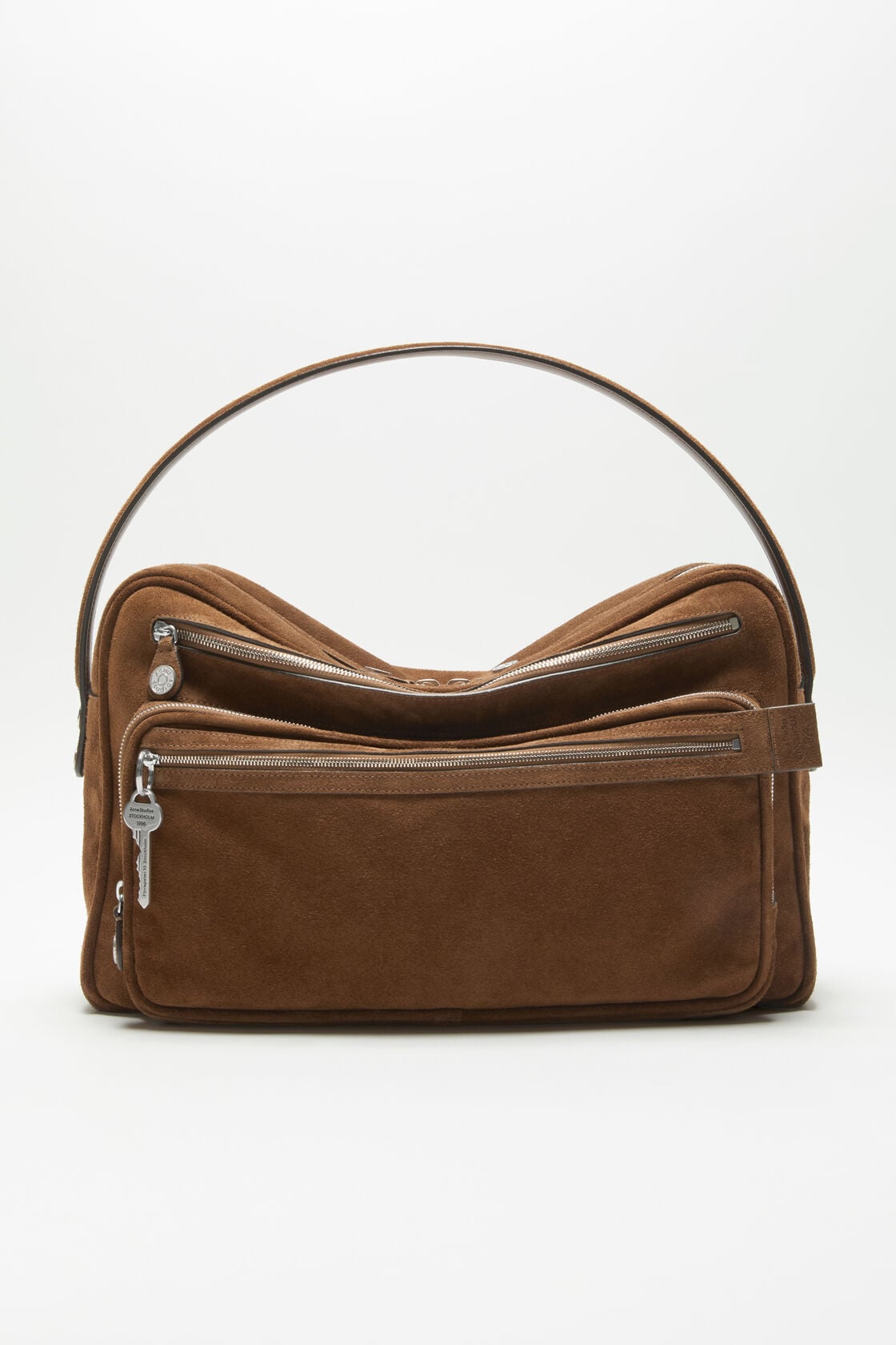 Camero Camera suede shoulder bag - Cognac brown