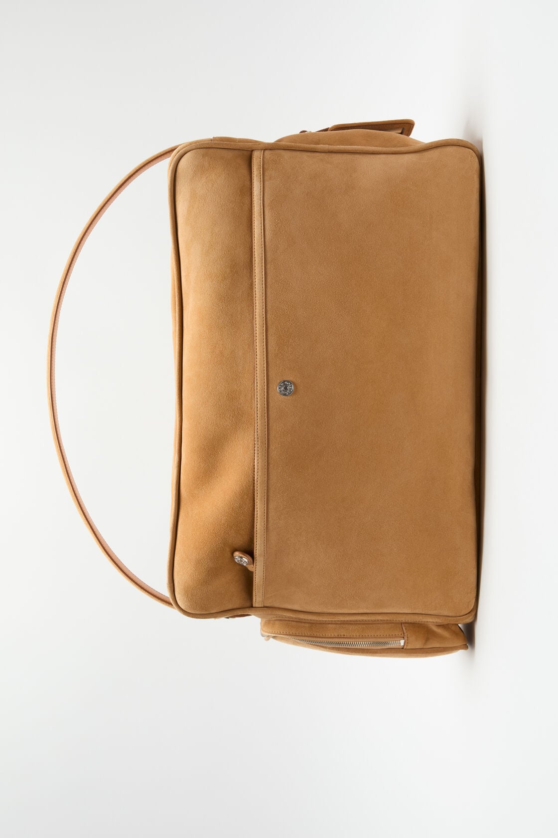 Camero Hotel suede shoulder bag - Sesame beige