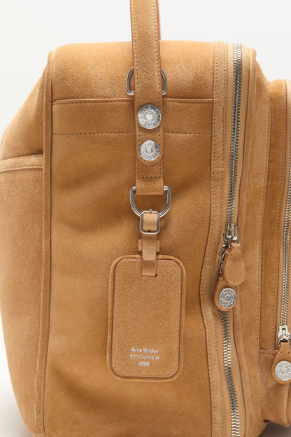 Camero Hotel suede shoulder bag - Sesame beige