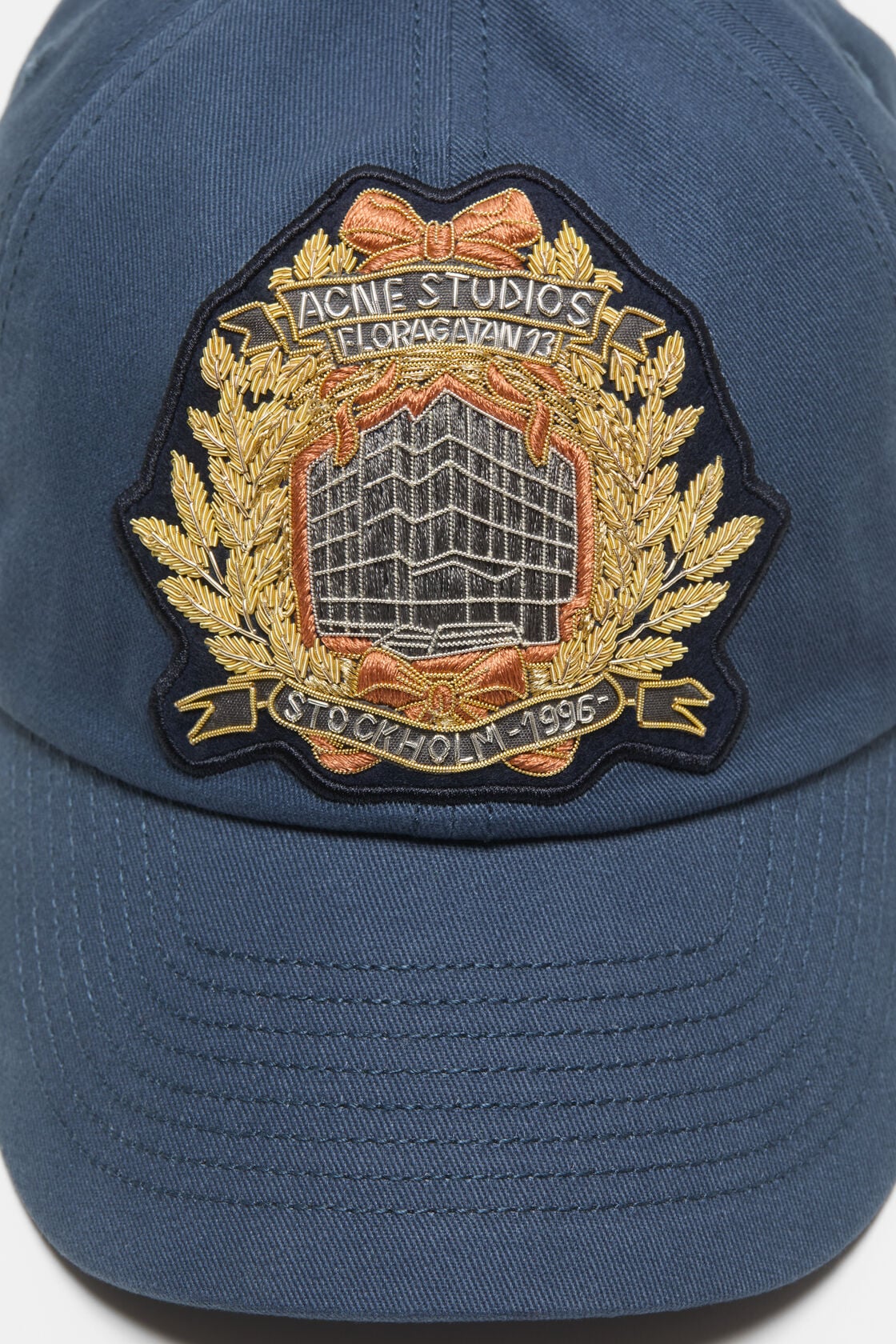 Crest logo baseball cap - Navy blue