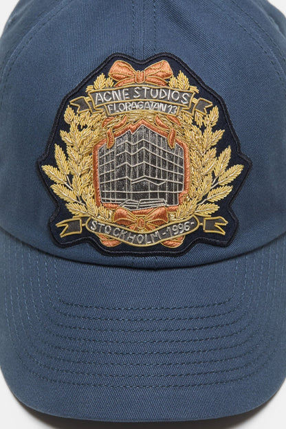 Crest logo baseball cap - Navy blue