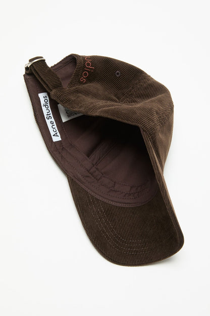 Corduroy baseball cap - Dark brown
