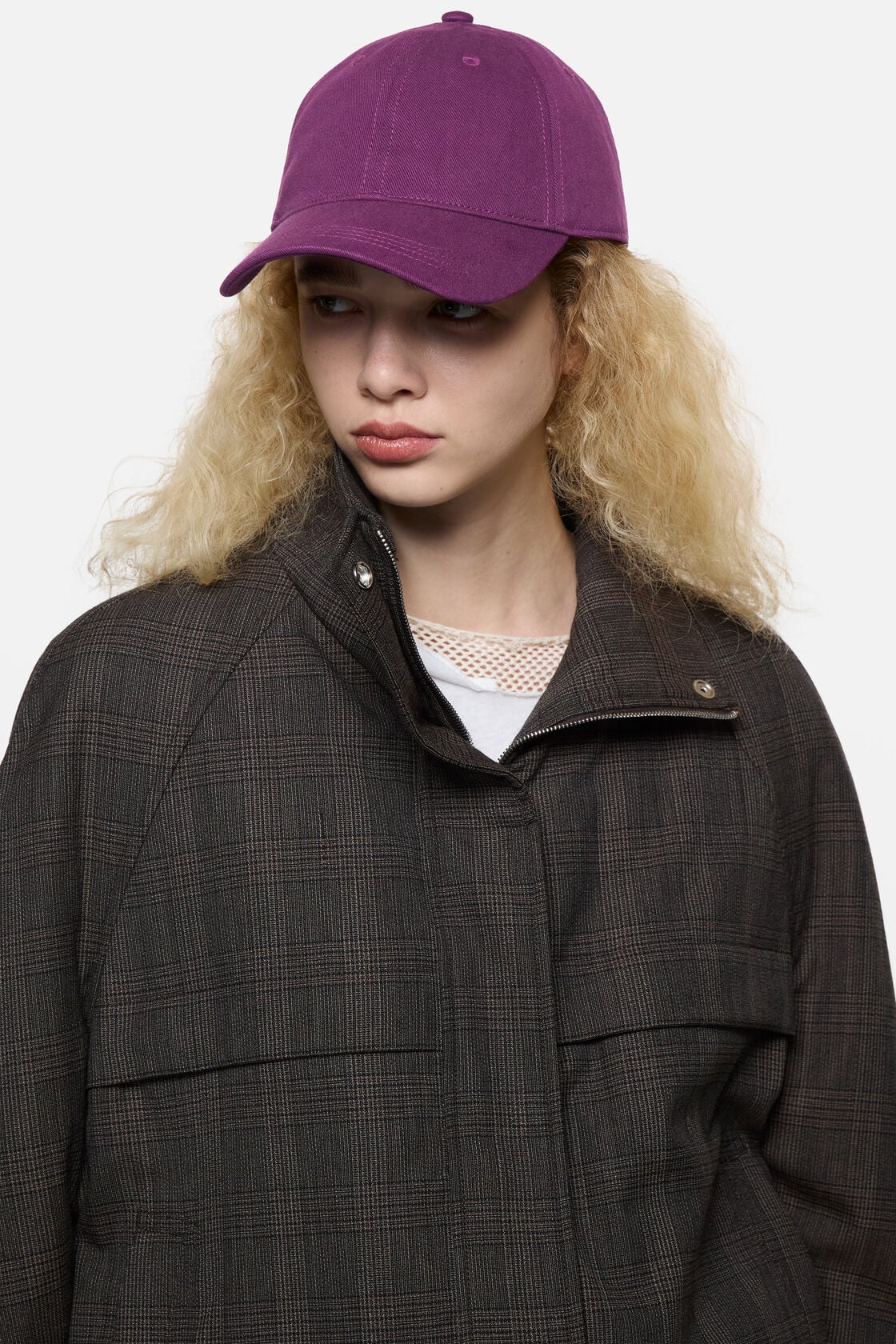 Twill logo cap - Berry purple