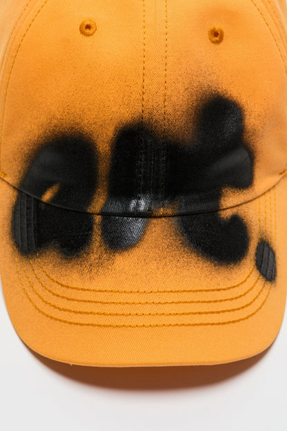Sprayed graphic cap - Saffron orange