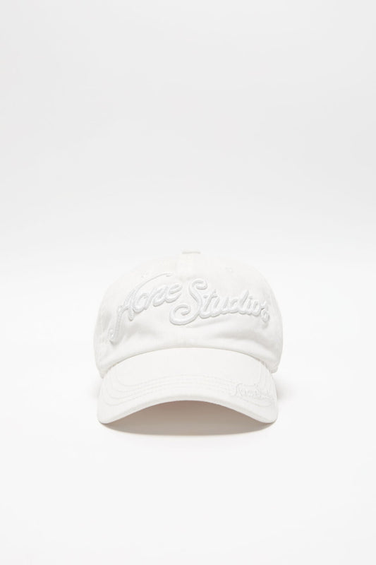 Embroidered logo cap - White
