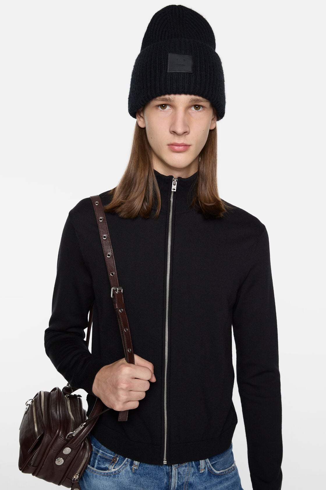 Large face logo beanie - Yak - Black