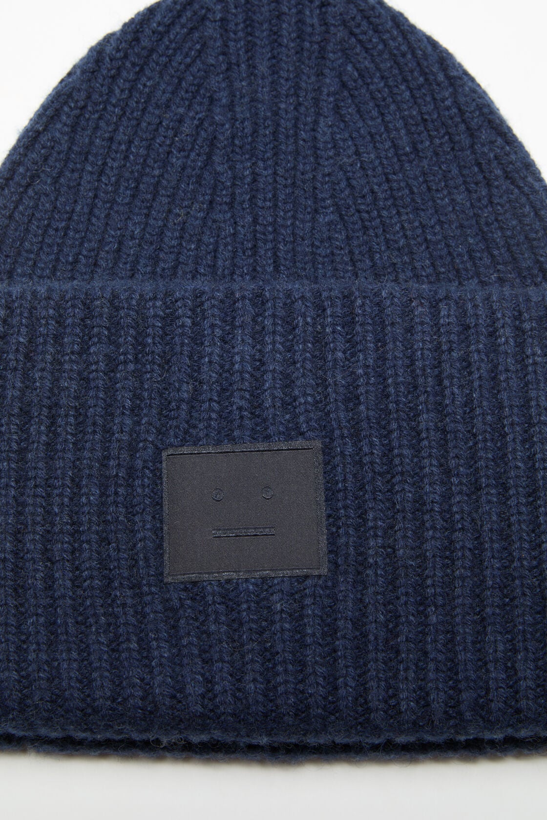 Large face logo beanie - Yak - Navy melange