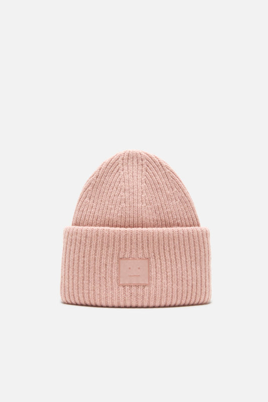 Face logo beanie - Yak - Dirty pink