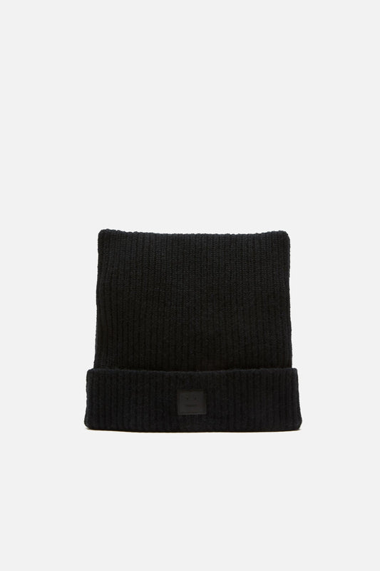 Face logo square beanie - Black
