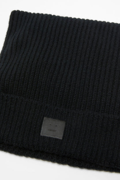 Face logo square beanie - Black
