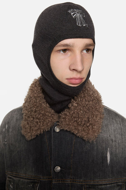 Wool logo balaclava - Anthracite grey
