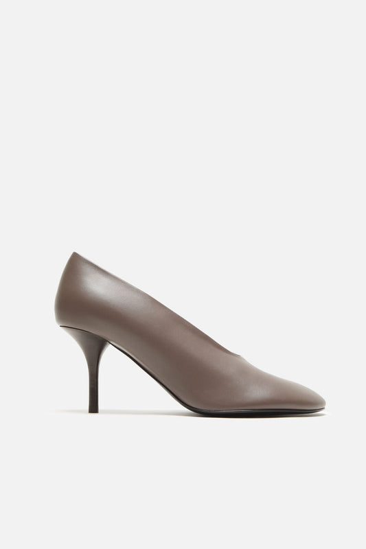 Leather pump - Earthy brown