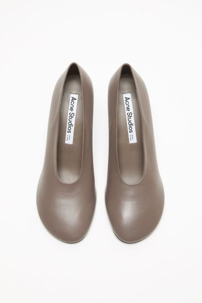 Leather pump - Earthy brown