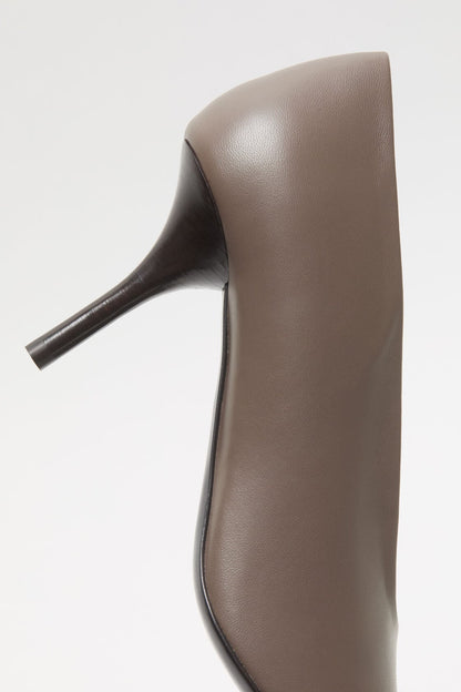 Leather pump - Earthy brown