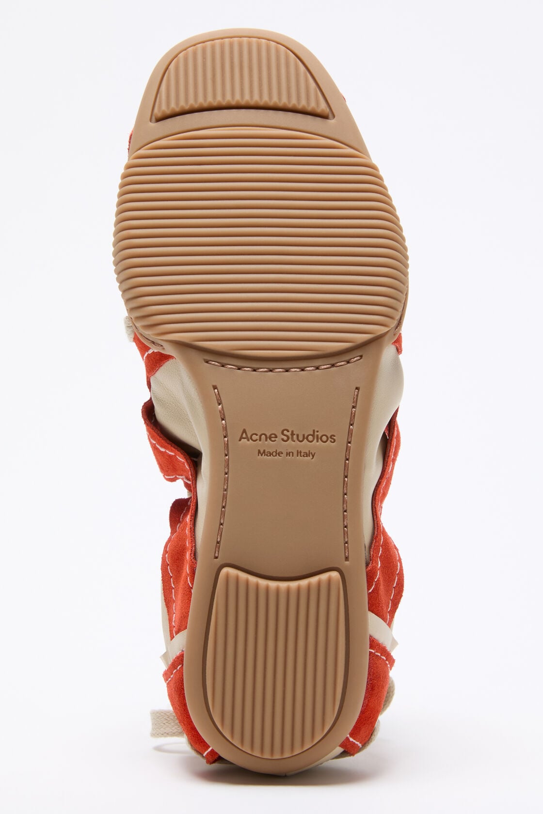 Suede lace-up shoes - Off white/Orange