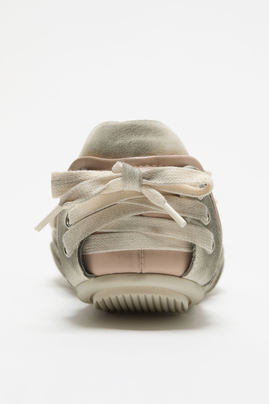 Lace-up suede shoes - Multi White