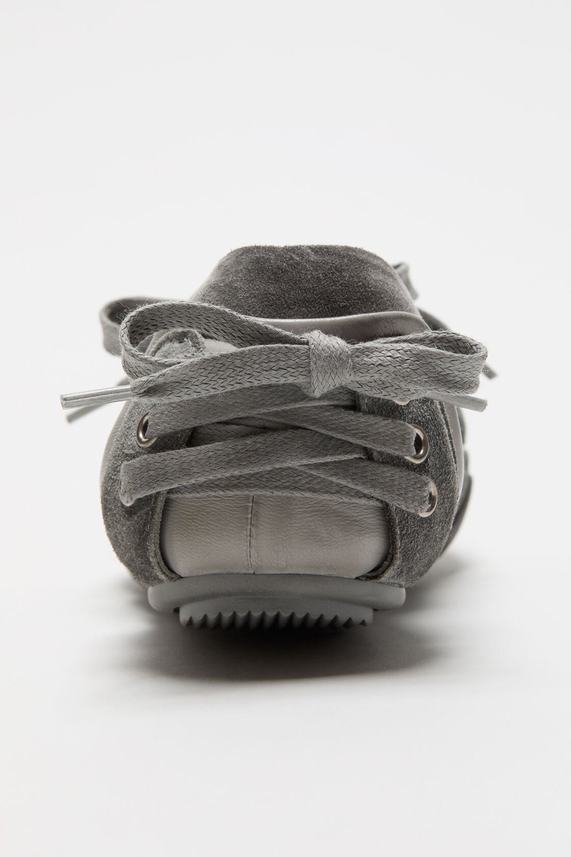 Lace-up suede shoes - Multi grey