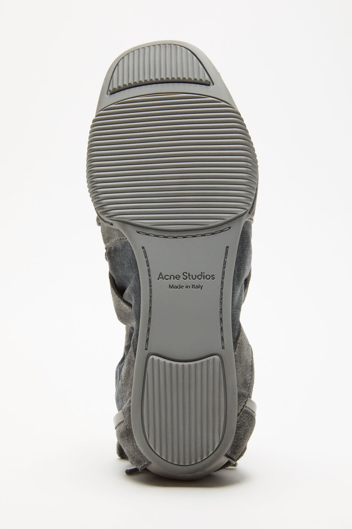 Lace-up suede shoes - Multi grey