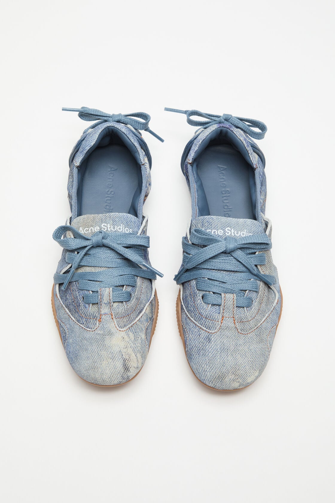 Lace-up leather shoes - Light blue