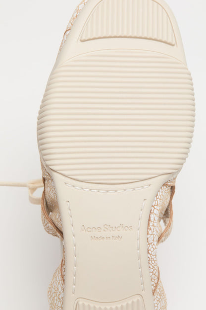 Lace-up leather shoes - Off white