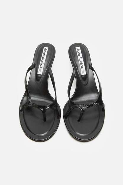 kitten heel sandals - Black