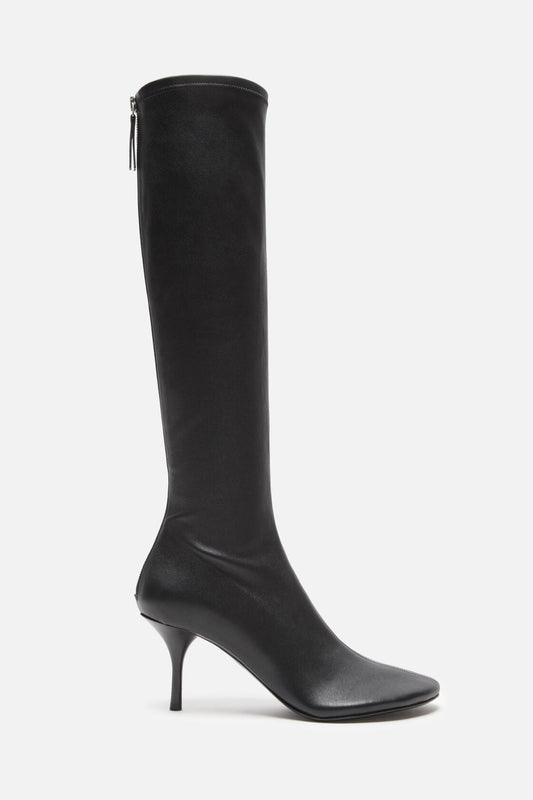 High leather boots - Black