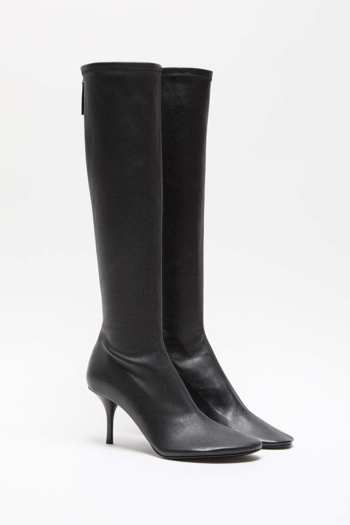 High leather boots - Black