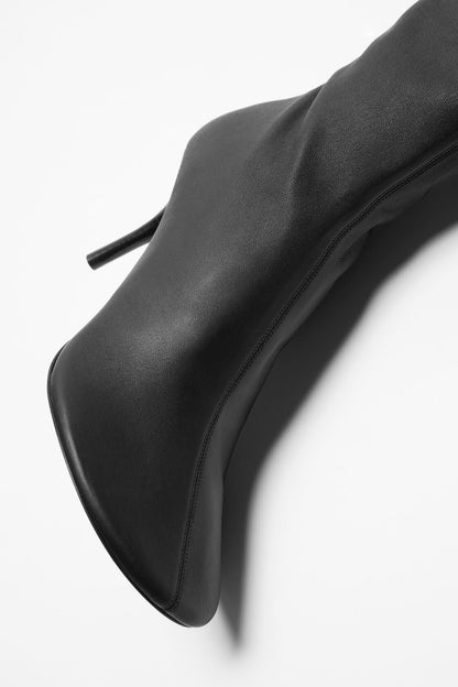 High leather boots - Black